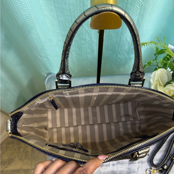 🎉HOST PICK🎉 RARE! NWOT - Brahmin Large Croc & Snake Embossed Duxbury Satchel - Picture 7 of 11